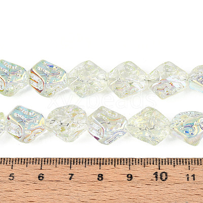 Transparency Electroplate Glass Beads Strands GLAA-T023-41A-07-1