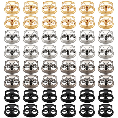 48Pcs 4 Colors Alloy Cord Locks FIND-PH0062-18-1