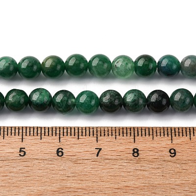Natural Fuchsite Beads Strands G-K393-A02-6mm-1