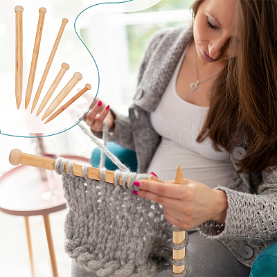 6Pcs Bamboo Circular Knitting Needles DIY-NB0010-87-1