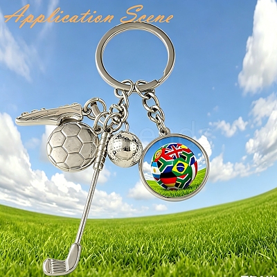 Golf Alloy Sublimation Blanks Keychains AL-CBAF9A1-02P-05-1