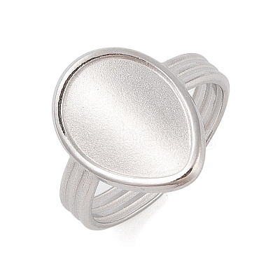 Non-Tarnish 304 Stainless Steel Cuff Ring Components STAS-G341-01P-1
