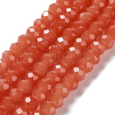 Baking Paint Imitation Jade Glass Bead Strands DGLA-A034-J4MM-A12-1