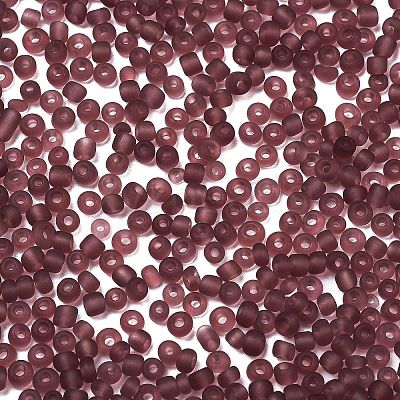 8/0 Frosted Round Glass Seed Beads X-SEED-A008-3mm-M16-1