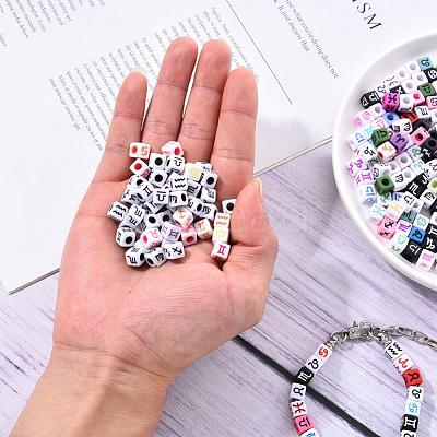 240Pcs 6 Style Opaque Acrylic European Beads OPDL-YW0001-01-1