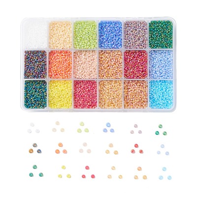 FGB 450G 18 Colors 12/0 Grade A Round Glass Seed Beads SEED-JP0012-04-2mm-1