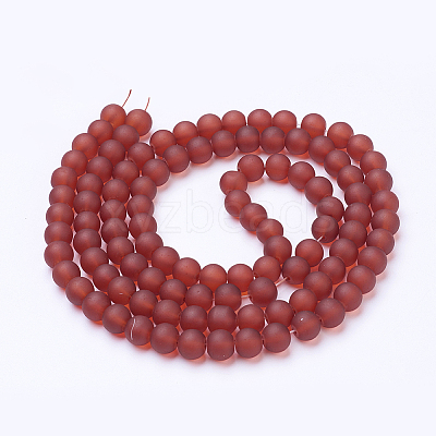 Baking Paint Transparent Glass Bead Strands LS-GLAA-S031-8mm-06-1