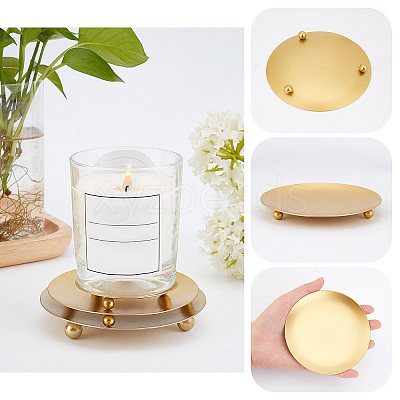 3Pcs 3 style Iron Candle Holder AJEW-CP0004-77-1
