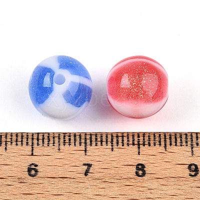Two Tone Opaque Resin Beads X1-RESI-N042-12mm-16-1