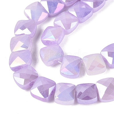 Electroplate Crackle Imitation Jade Glass Beads Strands EGLA-Q135-02A-A02-1