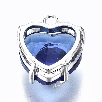 Transparent Faceted Glass Pendants GLAA-S193-034A-P-1