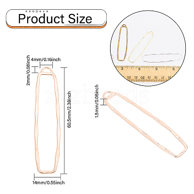 24Pcs 4 Colors Alloy Open Back Bezel Big Pendants FIND-CA0008-86-1