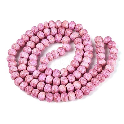 Opaque Baking Paint Glass Beads Strands GLAA-Q110-03A-05-1