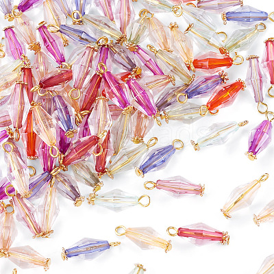100Pcs Acrylic Pendants PALLOY-TAC0296-1