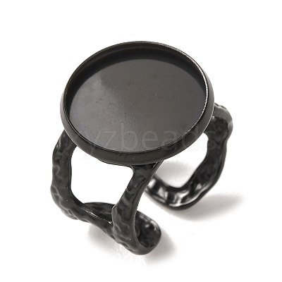 Hammered 304 Stainless Steel Cuff Ring Components SA-CBAC0DF-02E-EB-1