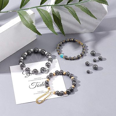 Electroplated Natural Lava Rock Beads G-NB0001-91A-1