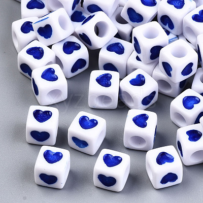Opaque Acrylic European Beads OPDL-S078-09-1
