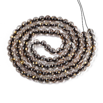 Crackle Transparent Glass Beads Strands GLAA-N030-8mm-01B-1