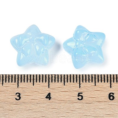 Transparent Spray Paint Glass Beads X1-GLAA-H035-02G-1