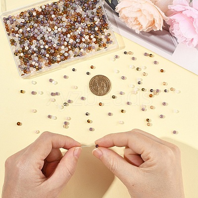 1000Pcs 10 Colors Electroplate Transparent Glass Beads EGLA-YW0005-72A-1