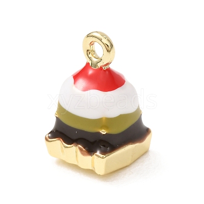 Brass Enamel Pendants KK-CBA260B-14B-G-1