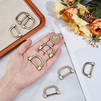 8Pcs Zinc Alloy D Clasps Accessories FIND-NB0006-32-1