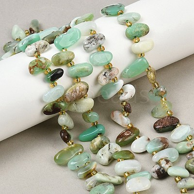 Natural Chrysoprase Beads Strands G-A296-02-1