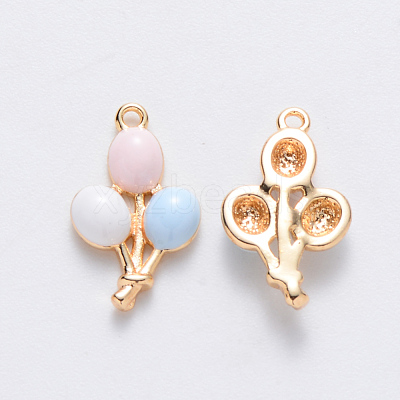Brass Enamel Charms X-KK-T049-040G-NF-1