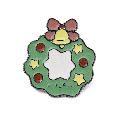 Christmas Theme Zinc Alloy Enamel Pin Brooch for Backpack Clothes JEWB-R003-02EB-02-1