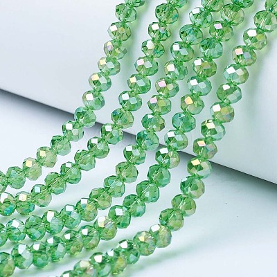 Electroplate Glass Beads Strands X-EGLA-A034-T4mm-B11-1