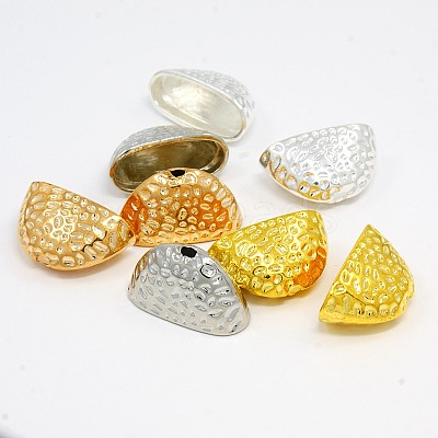 Hammered Alloy Cord Ends PALLOY-G072-M-1