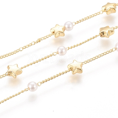 Brass Handmade Beaded Chain CHC-G011-16G-1