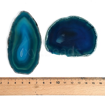 Dyed & Heated Natural Agate Slice Cabochons GG-CBAAF67-01F-1