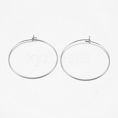 316 Surgical Stainless Steel Hoop Earrings Findings STAS-F149-32P-B-1
