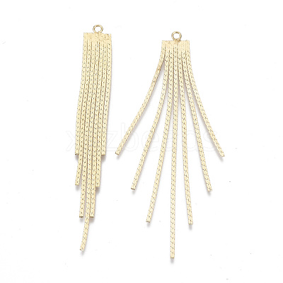 Brass Chain Tassel Big Pendants KK-N231-110G-NF-1