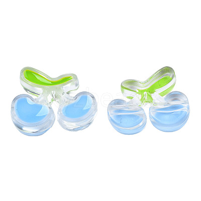 Transparent Acrylic Enamel Beads LS-TACR-N012-006A-1