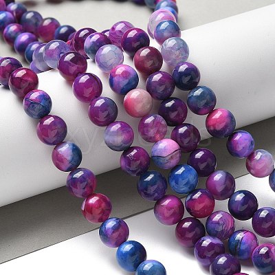 Natural Agate Beads Strands G-NH0001-G04-01-1