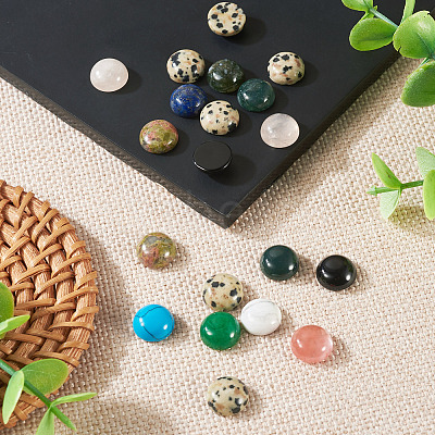20Pcs Natural & Synthetic Mixed Gemstone Cabochons G-TA0002-76B-1