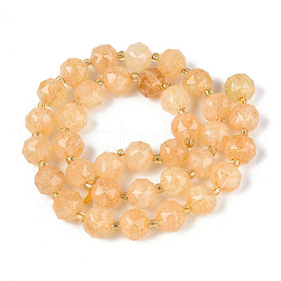 Ombre Effect Dyed Transparent Crackle Glass Beads Strands GLAA-Q111-10MM-06-1
