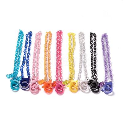Personalized ABS Plastic Cable Chain Necklaces NJEW-JN03220-1