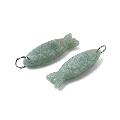 Natural Amazonite Carved Pendants G-G314-01P-06-1
