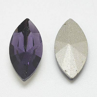 Pointed Back Glass Rhinestone Cabochons RGLA-T083-5x10mm-16-1