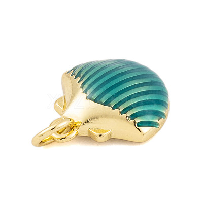 Rack Plating Brass Enamel Pendants KK-P269-09G-01-1
