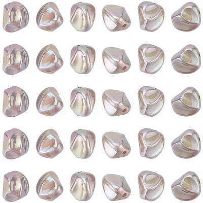 30Pcs Spray Painted ABS Plastic Beads KY-SC0002-10A-1
