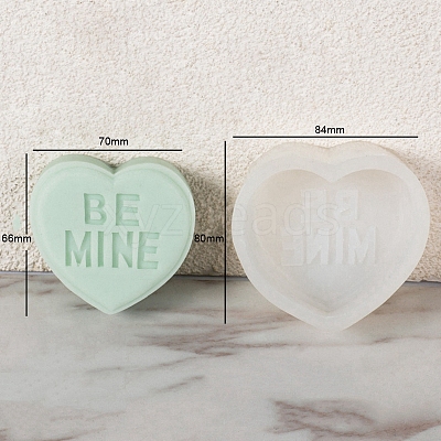 DIY Silicone Heart with Word Soap Molds PW-WG13454-02-1