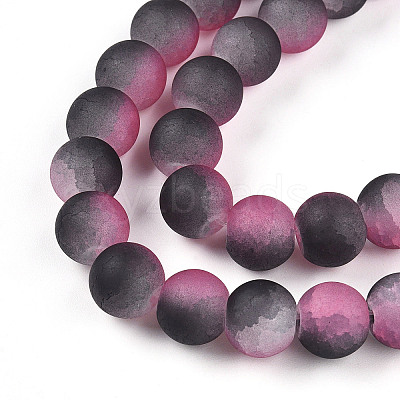 Crackle Glass Beads Strands GLAA-N009-10mm-09-1