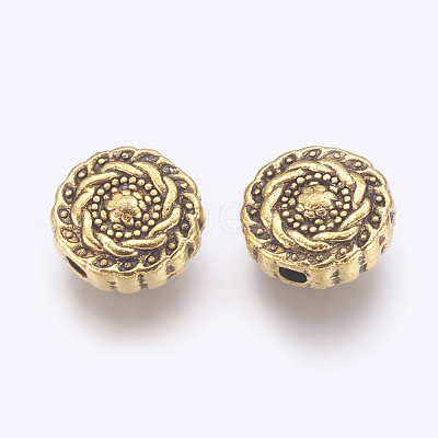 Tibetan Style Alloy Beads X-TIBEB-R022-AG-LF-1