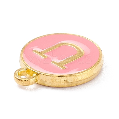 Golden Plated Alloy Enamel Charms X-ENAM-Q437-14U-1