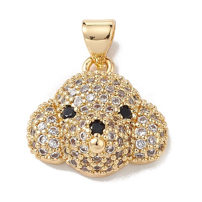 Brass Micro Pave Cubic Zirconia Pendants KK-M240-01F-1