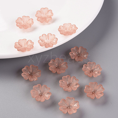 Transparent Frosted Acrylic Bead Caps MACR-S371-04A-763-1